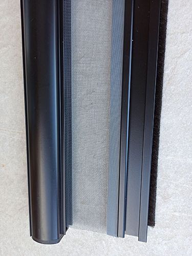 Porte Moustiquaire enroulable 100x250 cm  Noir mat